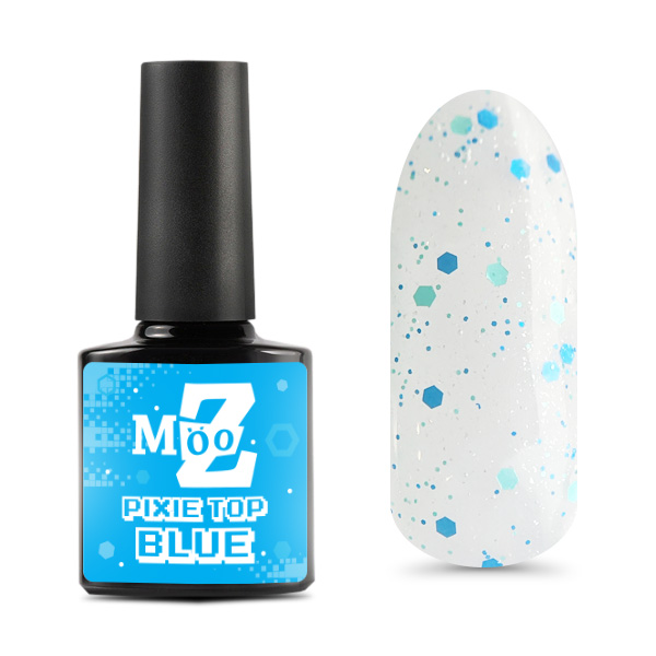 Pixie Top Blue Mooz глянцевый топ без липкого слоя, 9 мл