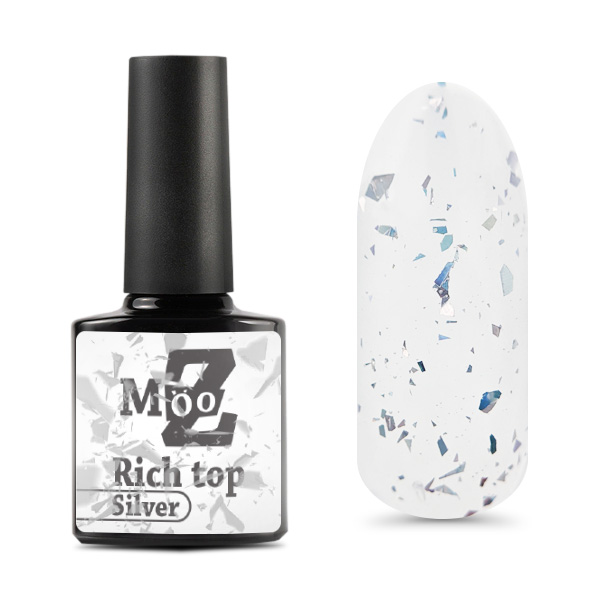 Rich Top Mooz Silver глянцевый топ без липкого слоя, 9 мл