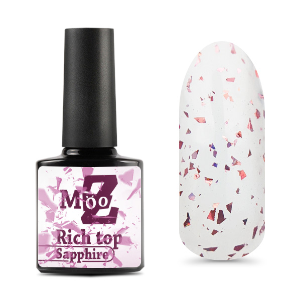 Rich Top Mooz Sapphire глянцевый топ без липкого слоя, 9 мл